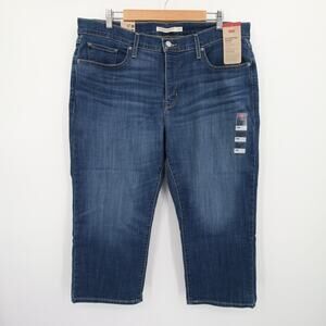 Levis 311 Skinny Capri Jeans Womens Plus Size 18W Mid Rise Dark Wash NWT
